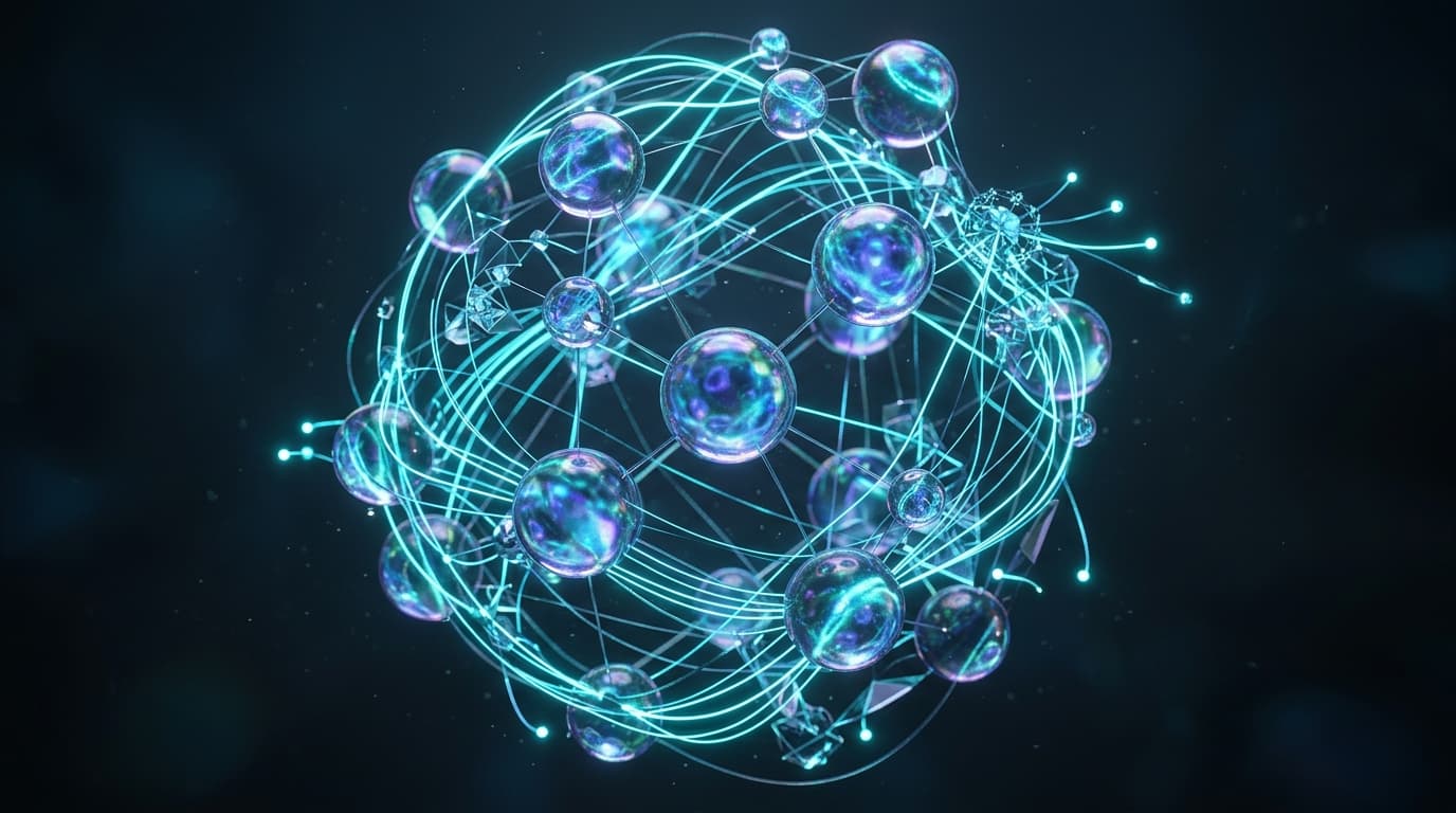 3D Interconnected Node Sculpture - Real-Time Delivery Receipt Visual